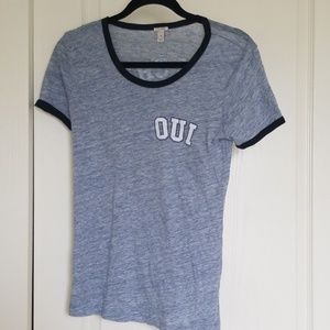 Linen ringer tee